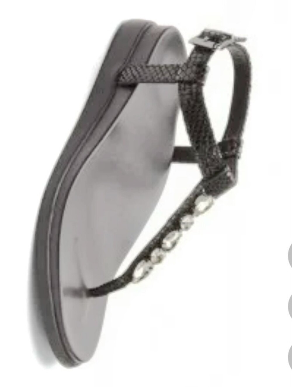Vionic Silver Jeweled T-Strap Backstrap Sandal